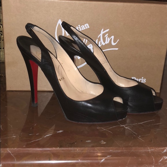N*PRIVE 120 Open Toe Sling Back- Black